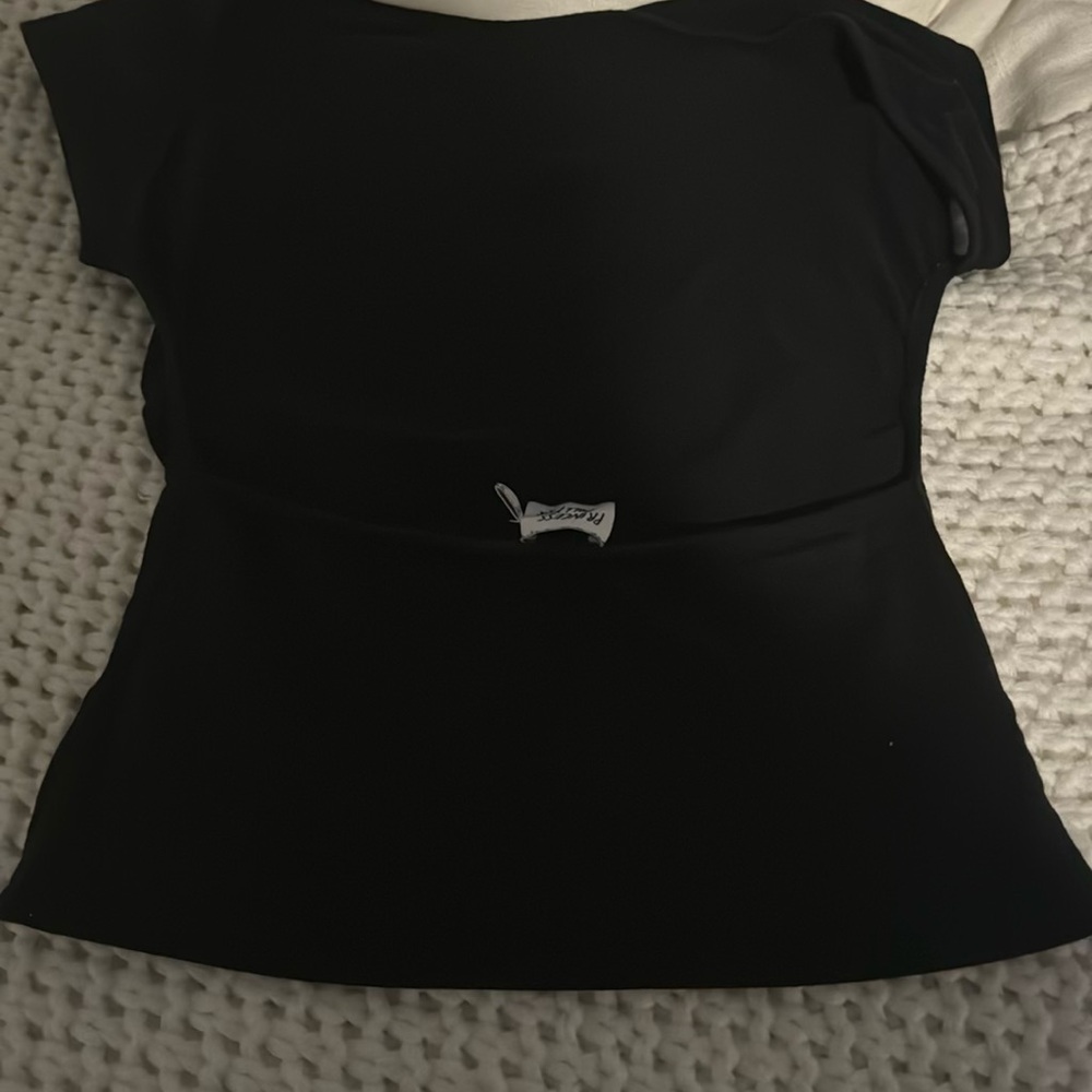 Black tight open back top